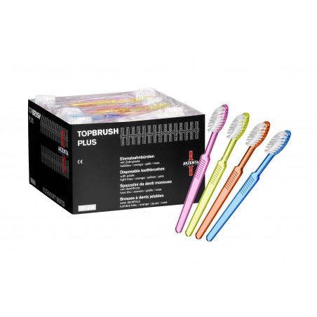SPAZZOLINI MONOUSO DA VIAGGIO (5 x colore) TOP BRUSH PLUS