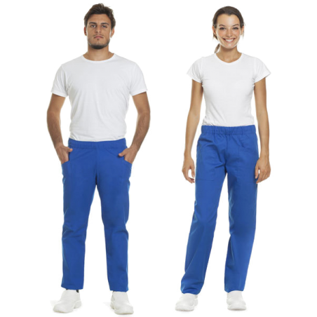 Pantalone Unisex in cotone colore ROYAL