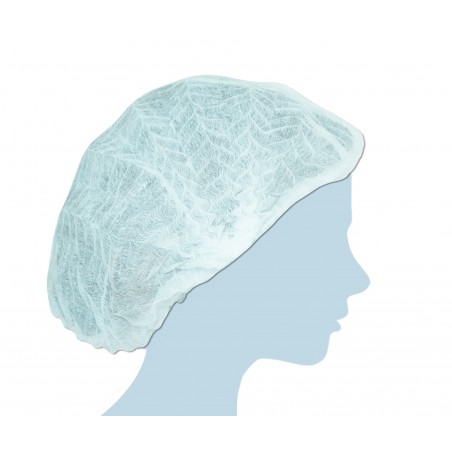 CUFFIE MONOUSO BIANCA PER CAPELLI IN TNT DA 100 PZ. / 1000 PZ.