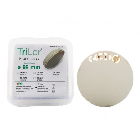 DISCHI Ø 98 MM TRILOR® FIBER DISK in fibra di vetro rinforzato per CAD-CAM