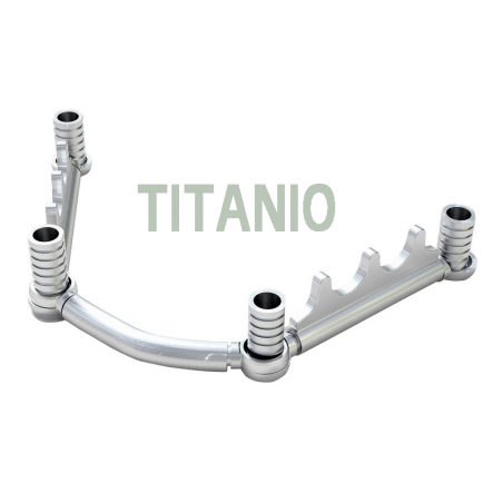 T-Bar TITANIO carico immediato per 4 impianti con inserti ritentivi