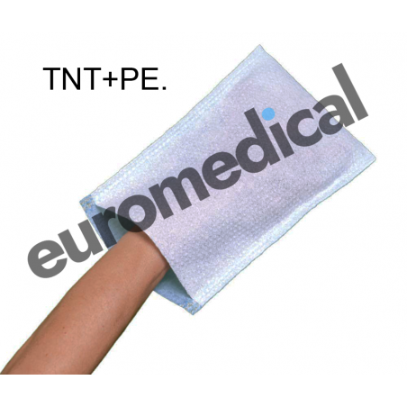 Manopola Monouso TNT+PE Impermeabile  Conf. 50 pz.