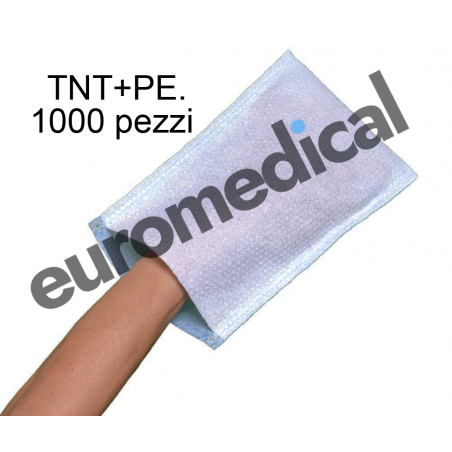 Manopola Monouso TNT+PE Impermeabile  Conf. 1000 pz.