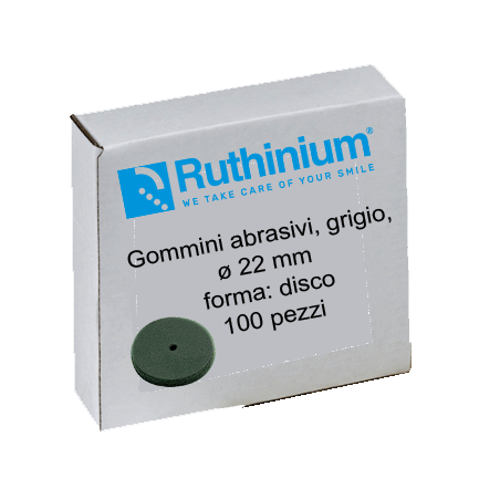 Gommini abrasivi, grigi, ø 22 mm, forma: disco 100 pz.