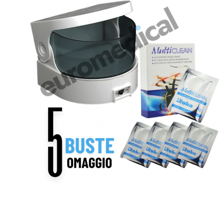 Vaschetta ultrasuoni SONIC DENTURE+MULTICLEAN KIT DI PULIZIA PER PROTESI E APPARECCHI