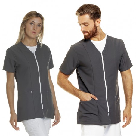 Casacca zip unisex mis. L col. GRIGIO