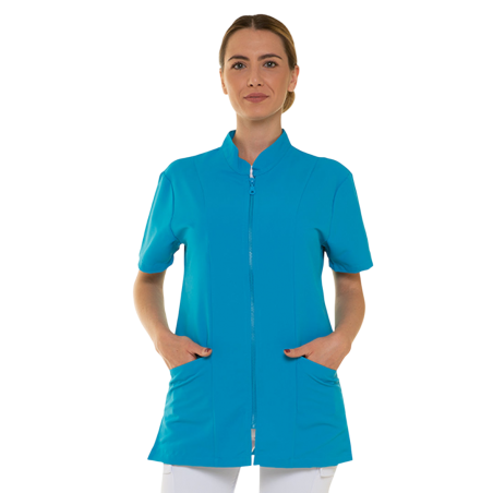 Casacca Mis. XL Coreana zip unisex col. TURCHESE