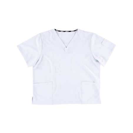CASACCA UNISEX BIANCA ELASTICIZZATA