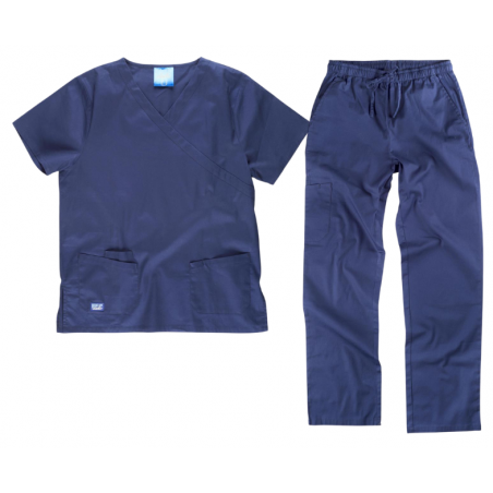 Completo casacca e pantalone ELASTICIZZATO UNISEX col. BLU NAVY