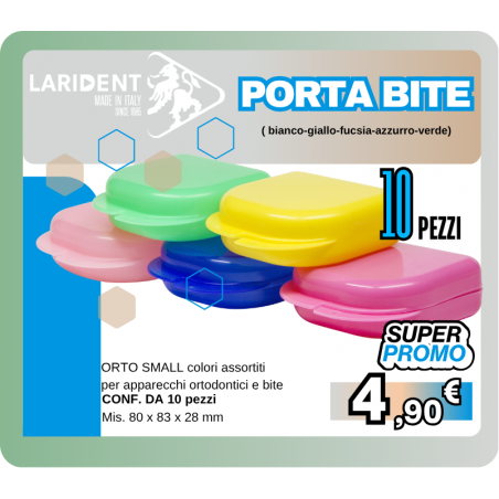 PORTA BITE COLORATI DA 10 pz. ASSORTITI