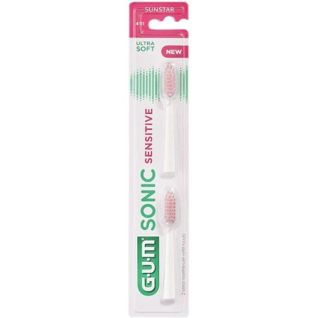 GUM SONIC SENSITIVE TESTINE DI RICAMBIO ROSA