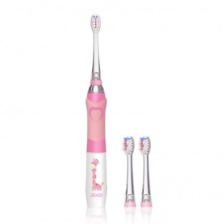 Spazzolino KIDS elettrico a batteria SEAGO® rosa