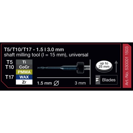 FRESA IMES 3MM T5/T10/T17 530001 1503