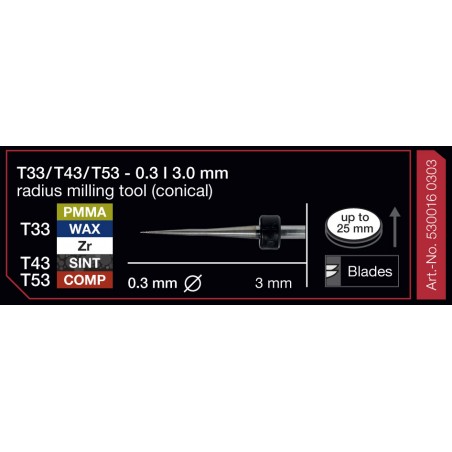 FRESA IMES 3MM T33/T43/T53 530016 0303