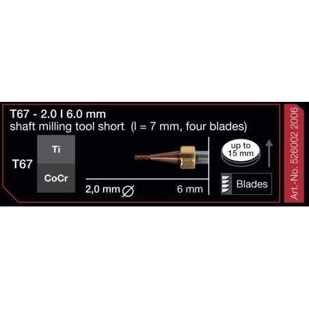 FRESA IMES 6MM T67 2,0MM 526002-2006