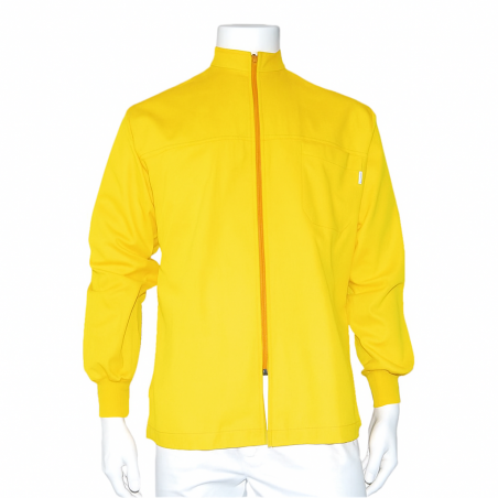 CASACCA UOMO COLLO COREANA ZIP LUNGA CON SOFFIETTO Col. GIALLO