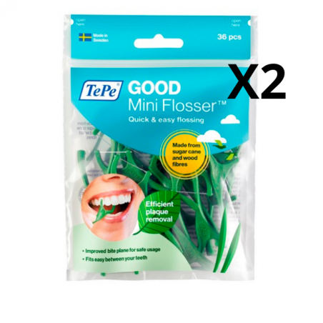Tepe GOOD Mini Flosser 36 Pezzi Filo Interdentale ad Archetto X2 conf.