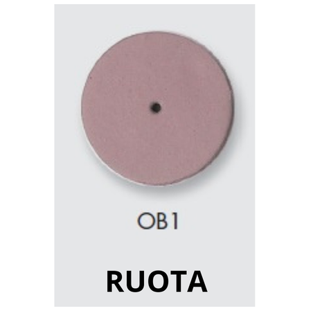 Gommini abrasivi, rosa, forma: ruota 30 pz.