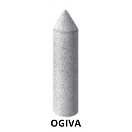Gommini abrasivi, grigio, forma: ogiva 24 pz.