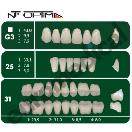 DENTI NT Optima "G3" 3 STRATI (bocca completa)