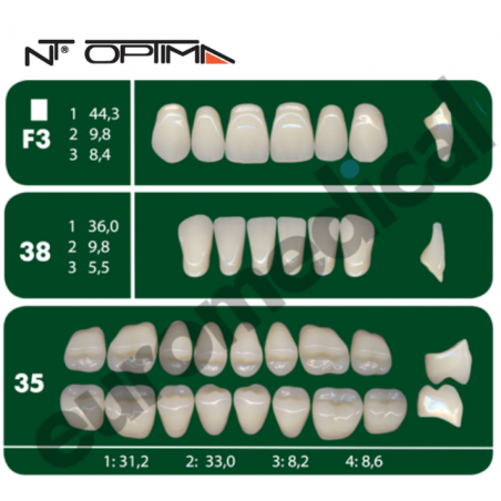 DENTI NT Optima "F3" 3 STRATI (bocca completa)