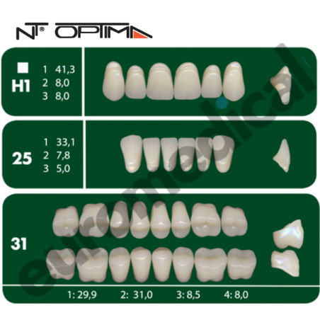 DENTI NT Optima "H1" 3 STRATI (bocca completa)