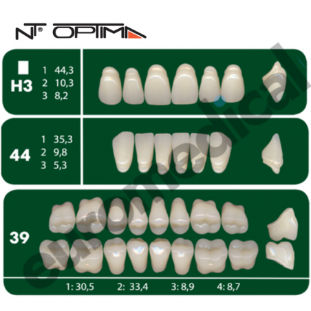 DENTI NT Optima "H3" 3 STRATI (bocca completa)