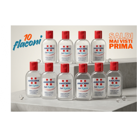 ⚡PROMO 10 x 30 ml.GEL ⚡IGIENIZZANTE MANI Amuchina Gel X-Germ