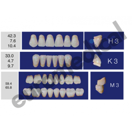 DENTI ERAY DELUXE "H3" 3 STRATI (bocca completa)