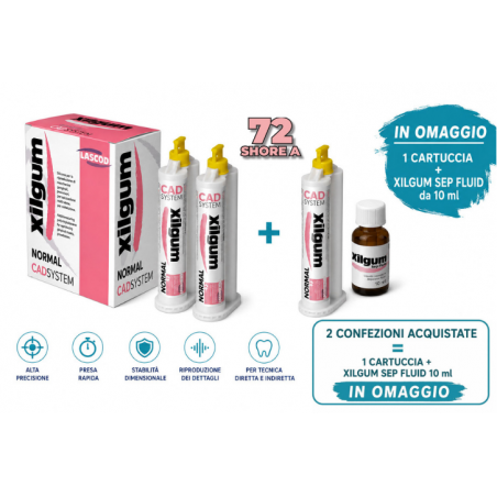 XILGUM Silicone per mascherine gengivali Conf. 2 X 50 ml+ Sep Fluid liquido