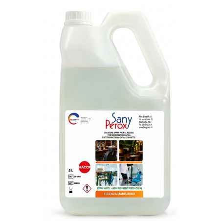 Sany Perox IGIENIZZANTE SPRAY CON ANTIBATTERICO per superfici ed oggetti Flacone 1x5000 ml