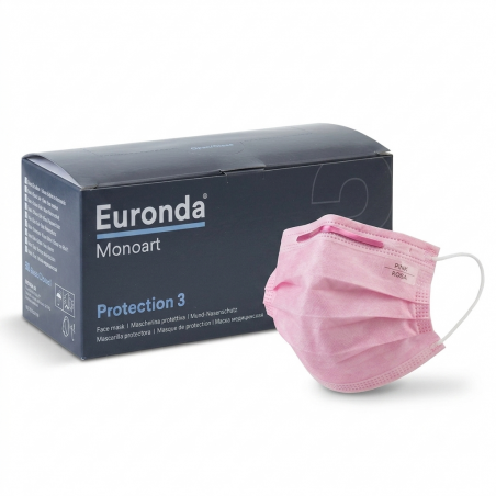 Mascherine chirurgiche ROSA 3 STRATI protection 3 da 50 pz. (tipo IIR) Made in Italy