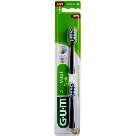 GUM SONIC DAILY TESTINE DI RICAMBIO NERO