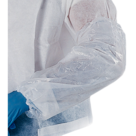 Manicotti Coprimaniche LDPE 3.2gr , Lung 40cm, Spess 12mic bianchi 100 Pz