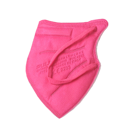 Mascherine FFP2 XS-SMALL FUCSIA 5 strati IMBUSTATE SINGOLARMENTE